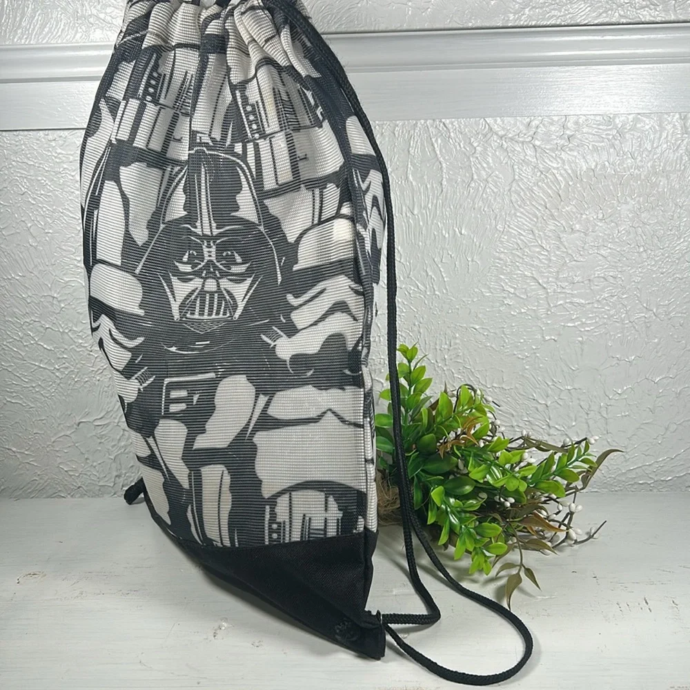 Star Wars Bag Stormtrooper Backpack Drawstring Book Bag Black & White